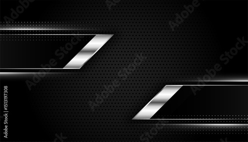 modern and abstract metallic design on dark wallpaper