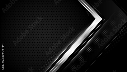 abstract silver arrow on dark black wallpaper design