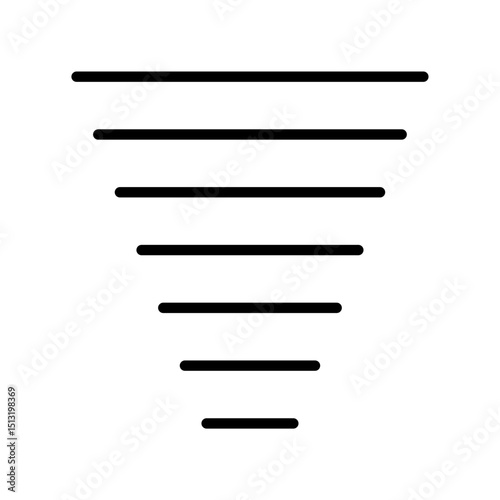 Tornado Warning Icon - Hurricane, Cyclone, and Natural Disaster Outline Vector Editable Stroke