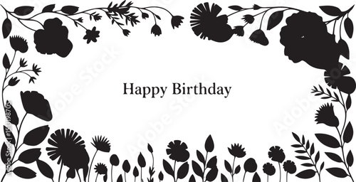 EXTRAVAGANT FLORAL BIRTHDAY FRAME ART