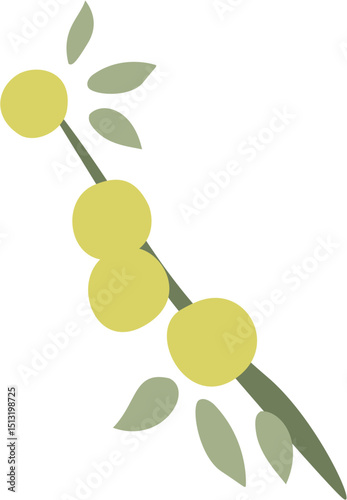 wormwood small yellow flower and leaf