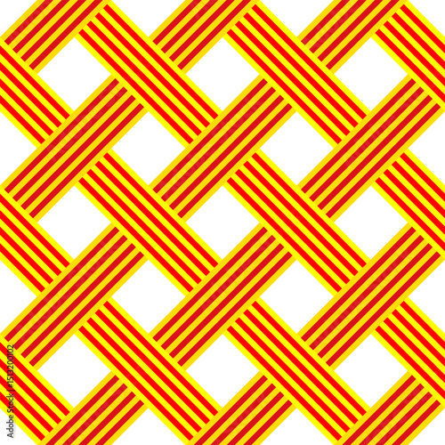 catalonia flag pattern intertwined. geometric background for decoration. vector illustration