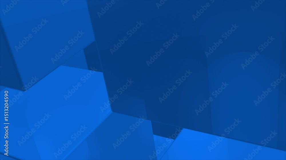Royal blue color rotating shiny 3d cubes modern design loop able geometrical background