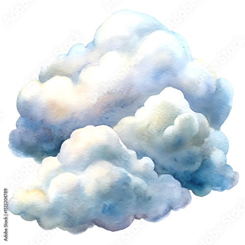 White Clouds – Soft Fluffy Clouds Clipart Isolated on Transparent Background PNG.png photo