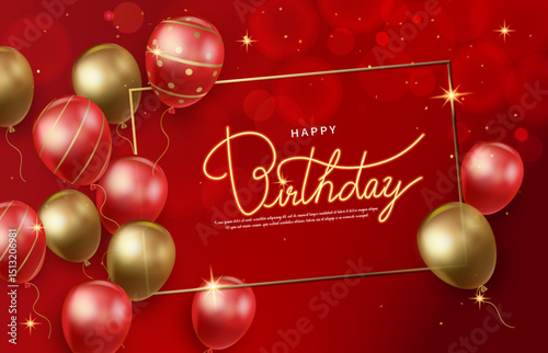 Red balloons with shining gold decorations, perfect for elegant celebrations