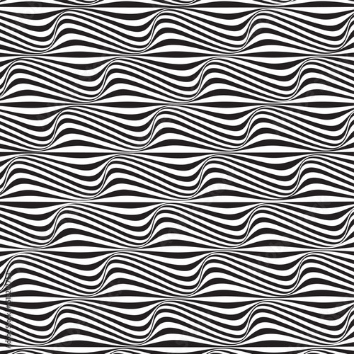 Art Wavy Pattern / Distorted Line Pattern