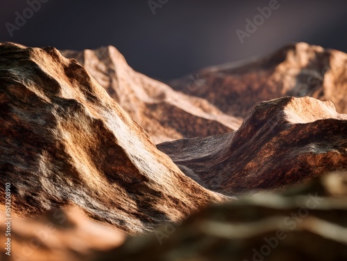 Dramatic rocky mountain landscape  long title Rugged weathered mountains with steep ridges and cliffs create a dramatic awe inspiring natural