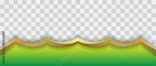 Natural and Golden Gradient Header Footer Background with Transparant Background. Usable for Business Banner, Footer, Greeting, Poster, Etc