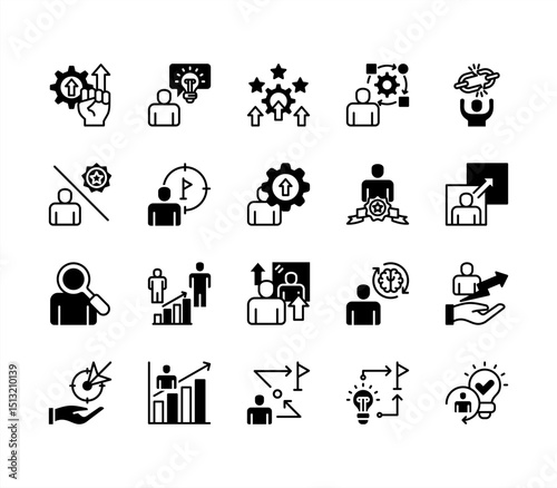 Life transformation icon collection set. Containing change, growth, development, evolution, transition, progress, metamorphosis, adaptation, renewal icon. Simple vector illustration.