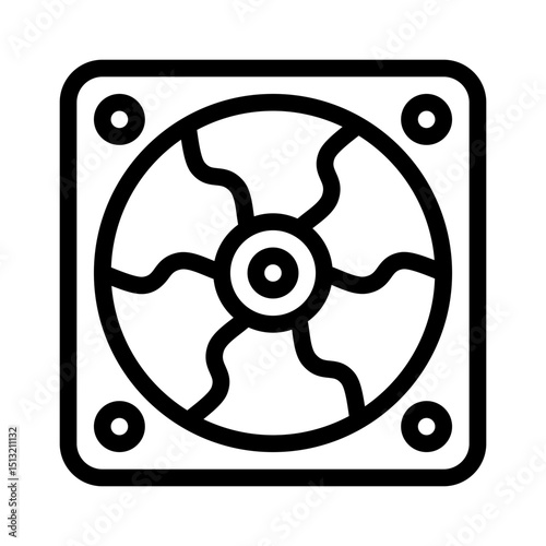 exhaust fan line icon