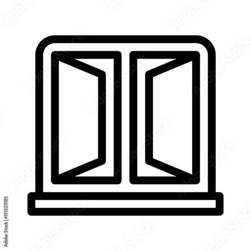 window ventilation line icon