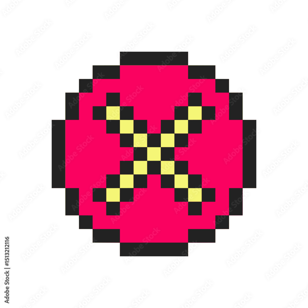 Fototapeta premium cross pixel art for your needs