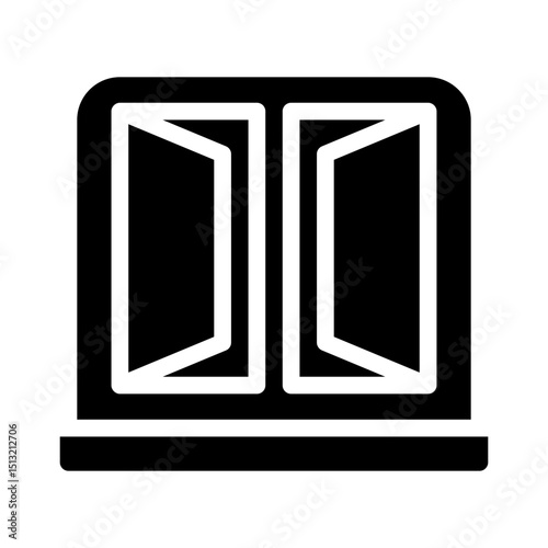 window ventilation glyph icon