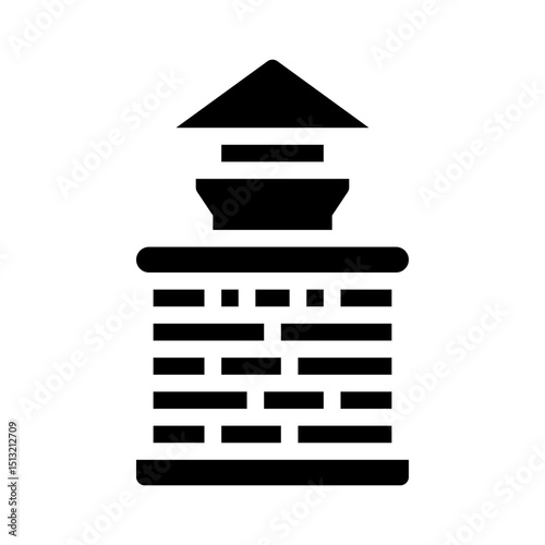 roof vent glyph icon