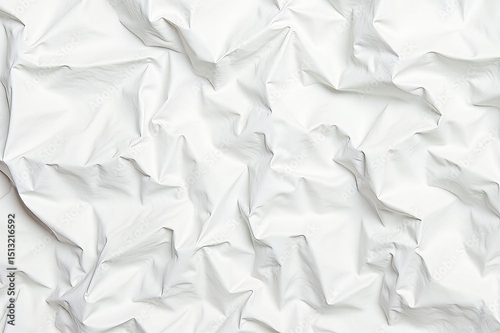 Obraz premium Crumpled White Paper Background Texture