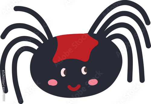 vector illustration of a spider on a white background