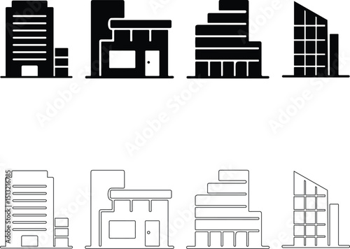 Modern Home Icon Set Vector 