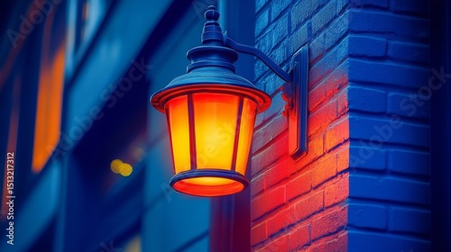 lantern on the wall