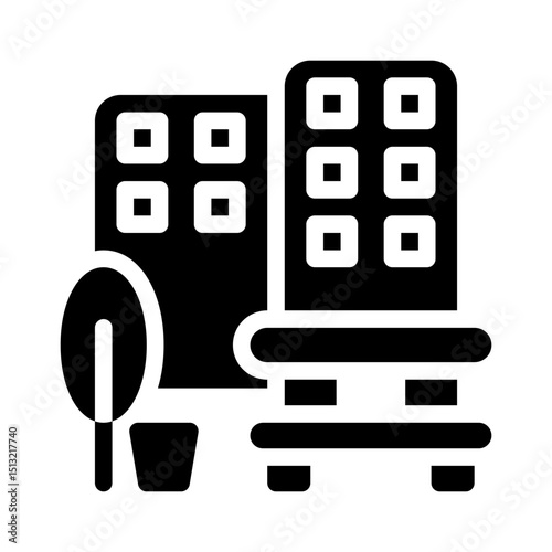urban park glyph icon