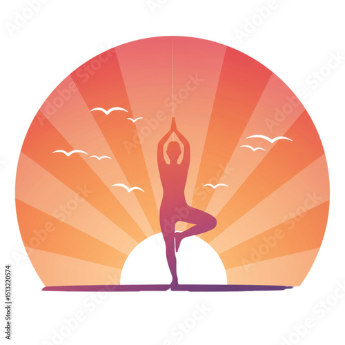 yoga pose silhouette