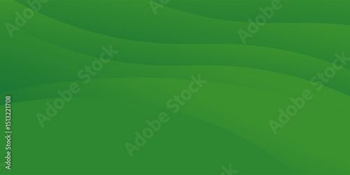 Abstract minimal background with green gradient. Dynamic wave banner background with soft green color, Vector illustration eps10