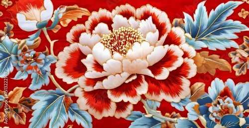 Wallpaper Mural red and yellow flowers Torontodigital.ca