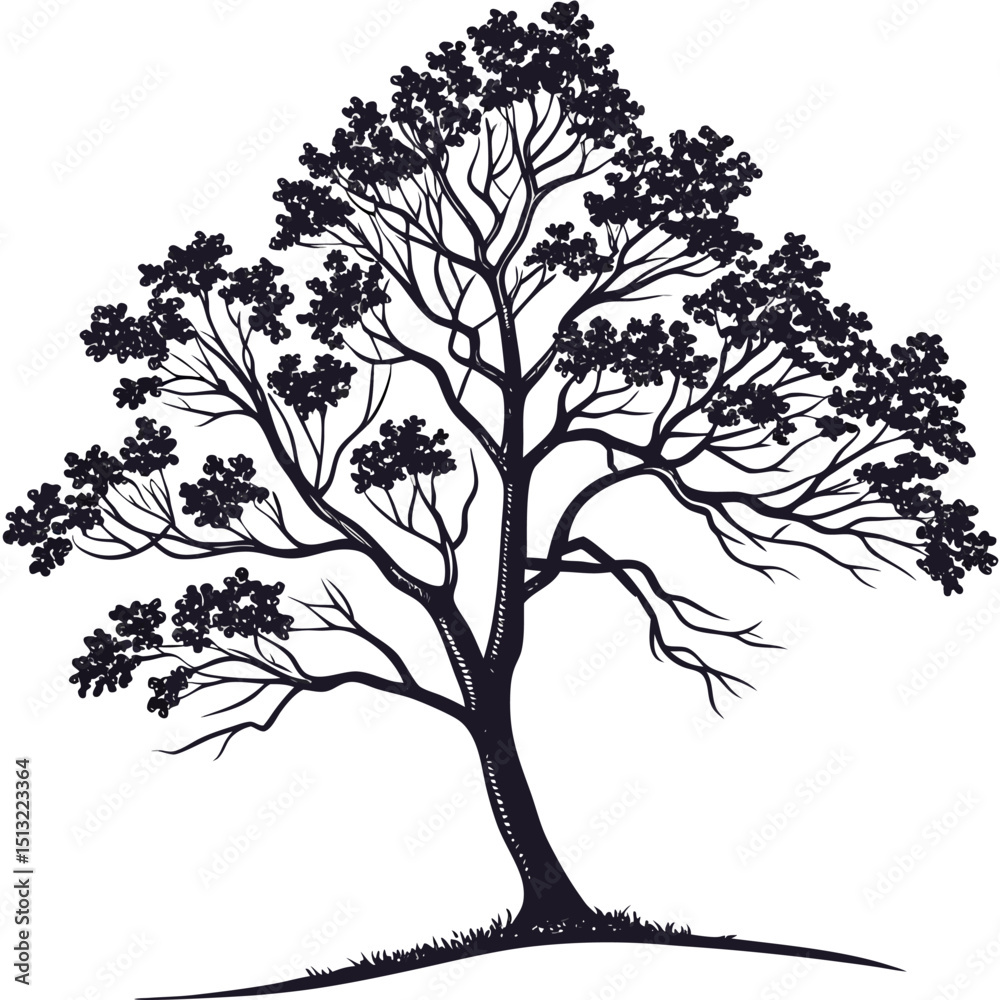Obraz premium tree silhouette vector
