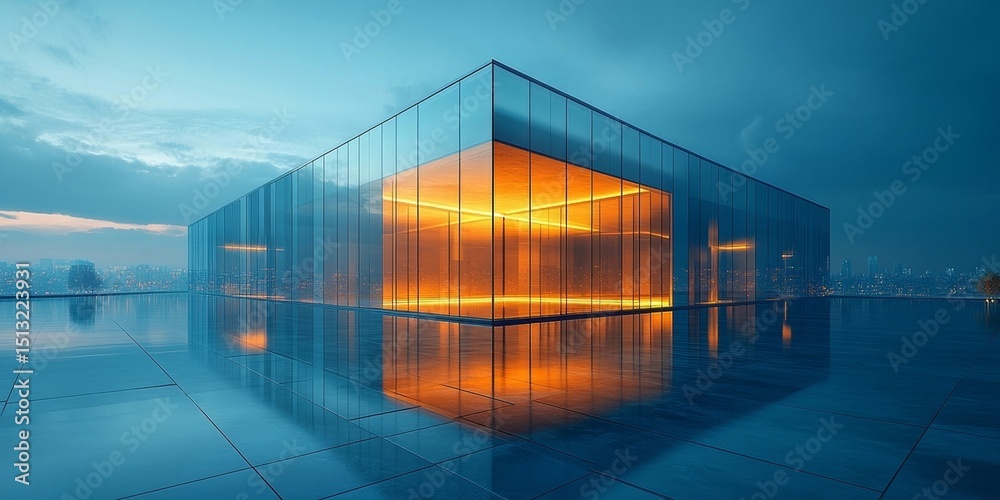 Obraz premium modern building at night