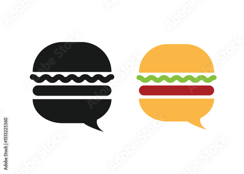 Burger icon symbol stock illustration