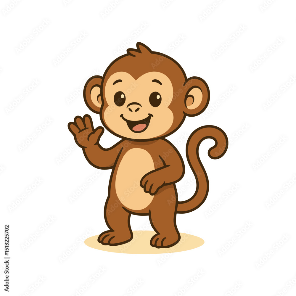 Obraz premium Animal cartoon mascot character jungle wildlife design cute vector illustration for storybook, education material and game content made for children and kids