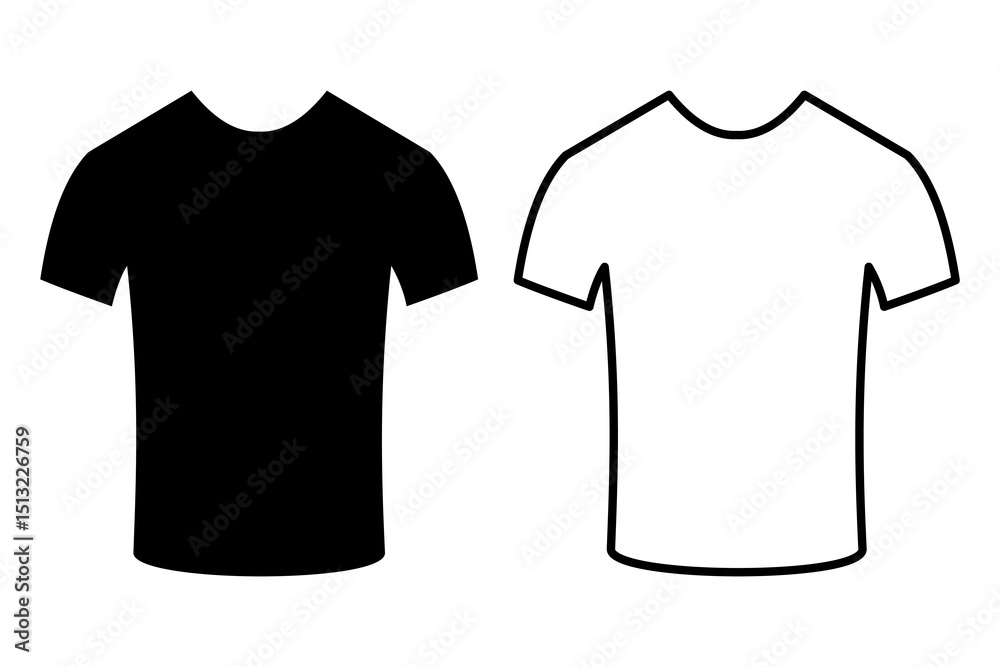 Naklejka premium Shirt icon, T-shirt icon set, Vector illustration design.