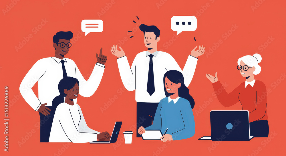 Diverse Business Team Meeting Collaboration Discussion Diverse Business Team Meeting Collaboration Discussion