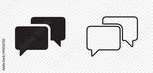 online message bubble chat icon set. speech bubble social media app. Web chat sign. vector illustration eps 10