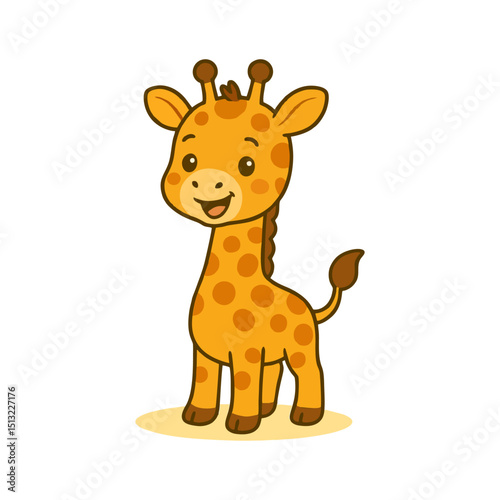 Animal character cartoon mascot cute vector wildlife jungle illustration for children education game book, school story content and learning material for kids app