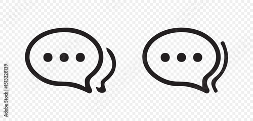 comment icon button. Outline Chat icons. chatting speech bubble symbol icon set. vector illustration