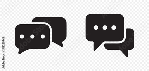 Comment icon speech bubble symbol Chat message icons. Vector illustration