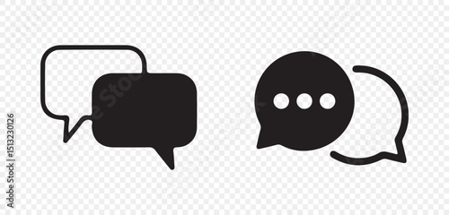 talk message Bubble chat icon. web vector icon collection set. vector eps 10