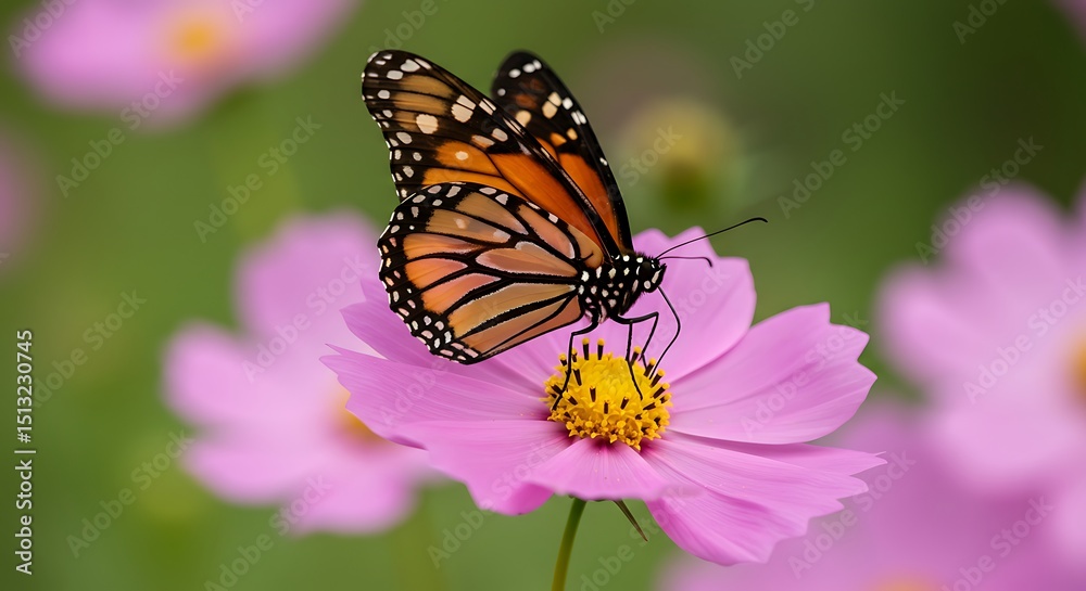 Butterfly on Pink Flower Butterfly on Pink Flower