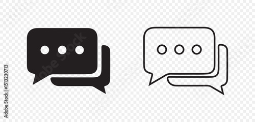 Comment icon speech bubble symbol Chat message icons. Vector illustration