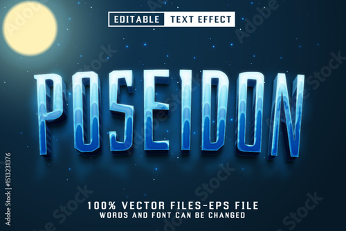 Poseidon 3d Text - Editable Text Effect