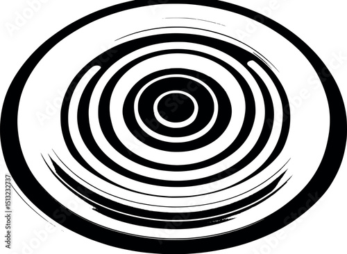 Expanding concentric circles. Motion-ready minimalist vector design with clean radial geometry.