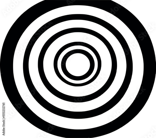 Expanding concentric circles. Motion-ready minimalist vector design with clean radial geometry.