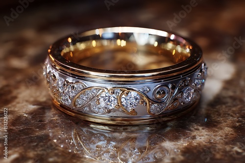 Charming rings for weddings with decorative details photo
