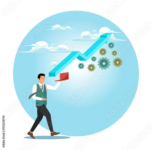 Growing efficiency concept, innovation or strategy for work efficiency.