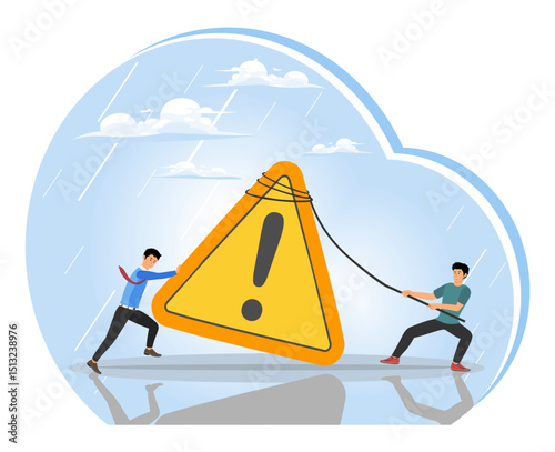 Attention message, beware or mistake warning concept.
