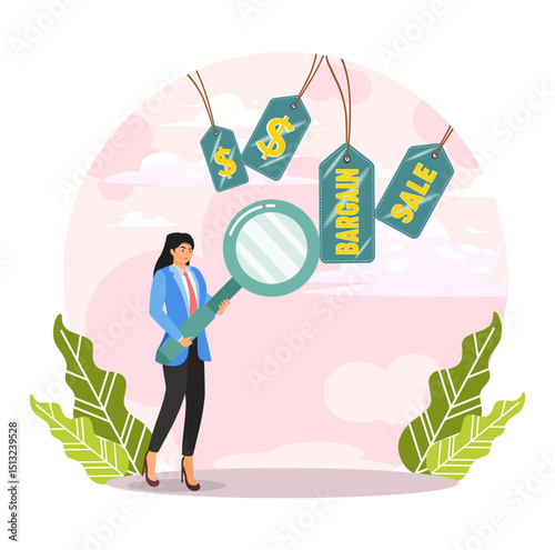 Bargain sale event concept, coupon or promotion offer,  special price marketing.