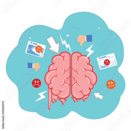 Brain rot toxic social media addiction causing depression.