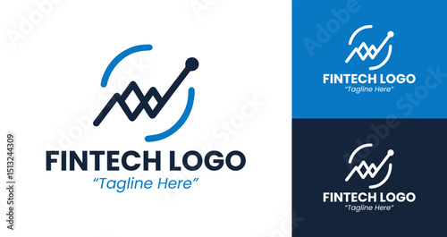 Sleek and Minimalist Fintech Logo for Digital Marketing and Startups
