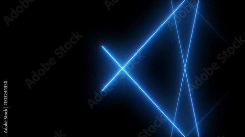 Abstract neon light glow line animation 4k video. Neon lights lines moving animation. colorful neon line moving background Concept.	