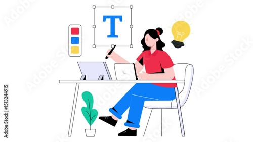 Creative Designer 2D Flat Animation. 